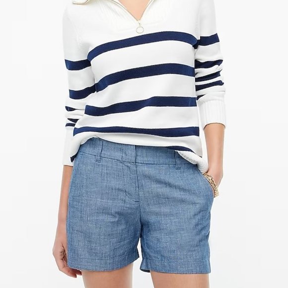 NWT J. Crew 5" Classic Chambray Shorts - Picture 1 of 8